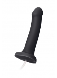 Черный фаллос с имитацией эякуляции Silicon Cum Dildo L - 19,6 см. - Strap-on-me - купить с доставкой в Туле