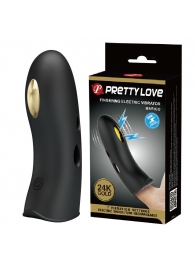 Черная вибронасадка на палец с электростимуляцией Marico - Baile - купить с доставкой в Туле