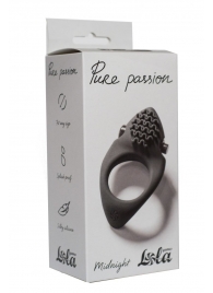 Черное эрекционное виброкольцо Pure Passion Midnight - Lola Games - в Туле купить с доставкой