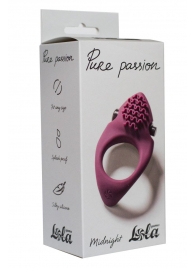 Бордовое эрекционное виброкольцо Pure Passion Midnight - Lola Games - в Туле купить с доставкой