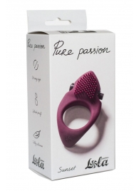 Бордовое эрекционное виброкольцо Pure Passion Sunset - Lola Games - в Туле купить с доставкой