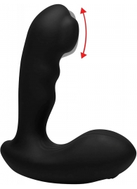 Черный стимулятор простаты Alpha-Pro 7X P-Milker Silicone Prostate Stimulator with Milking Bead - XR Brands - в Туле купить с доставкой