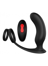 Черный массажер простаты REMOTE P-PLEASER - Dream Toys - в Туле купить с доставкой