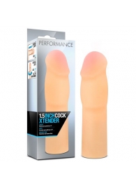 Телесная насадка-удлинитель на пенис PERFORMANCE 1.5INCH COCK XTENDER - 16 см. - Blush Novelties - в Туле купить с доставкой