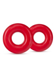 Набор из 2 красных эрекционных колец DONUT RINGS OVERSIZED - Blush Novelties - в Туле купить с доставкой