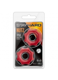 Набор из 2 красных фигурных эрекционных колец NUTZ - Blush Novelties - в Туле купить с доставкой