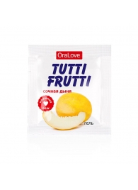 Пробник гель-смазки Tutti-frutti со вкусом сочной дыни - 4 гр. - Биоритм - купить с доставкой в Туле