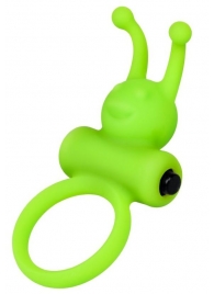 Зеленое эрекционное виброкольцо на пенис Cock Ring - A-toys - в Туле купить с доставкой