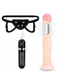 Регулируемые трусики с вибрирующей насадкой - 21 см. - Lux Fetish - купить с доставкой в Туле