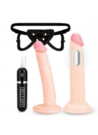 Регулируемые трусики с 2 насадками - 16 и 15 см. - Lux Fetish - купить с доставкой в Туле