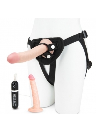 Регулируемые трусики с 2 насадками - 16 и 15 см. - Lux Fetish - купить с доставкой в Туле