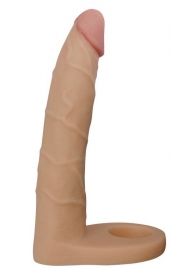 Телесная насадка-фаллоимитатор для двойного проникновения - 17 см. - Lovetoy - купить с доставкой в Туле