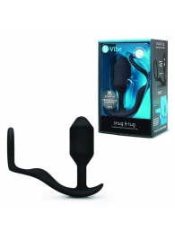 Черное эрекционное кольцо с анальным плагом Snug   Tug - b-Vibe - в Туле купить с доставкой