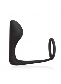 Стимулятор простаты с фиксацией эрекционным кольцом Prostate Gear - BlueLine - в Туле купить с доставкой
