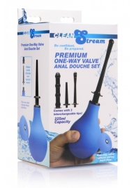 Анальный душ с 3 насадками Premium One-way Valve Anal Douche Set - XR Brands - купить с доставкой в Туле