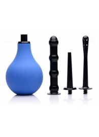 Анальный душ с 3 насадками Premium One-way Valve Anal Douche Set - XR Brands - купить с доставкой в Туле