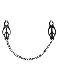 Зажимы на соски Darkside с цепочкой - Lola Games - купить с доставкой в Туле