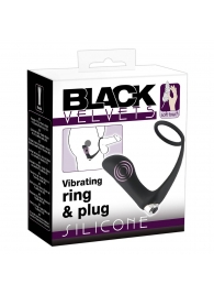 Черное эрекционное кольцо с анальной вибропробкой Vibrating Ring   Plug - Orion - в Туле купить с доставкой