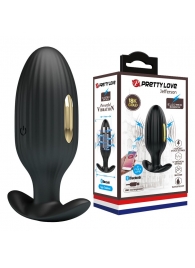 Черная анальная вибропробка с электростимуляцией Jefferson - 9,2 см. - Baile - купить с доставкой в Туле