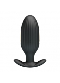 Черная анальная вибропробка с электростимуляцией Jefferson - 9,2 см. - Baile - купить с доставкой в Туле