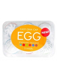 Набор из 6 мастурбаторов Tenga EGG Easy Beat с различным рельефом - Tenga - в Туле купить с доставкой