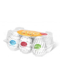 Набор из 6 мастурбаторов Tenga EGG Easy Beat с различным рельефом - Tenga - в Туле купить с доставкой