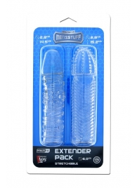 Комплект из 2 прозрачных насадок на пенис PENIS EXTENDER PACK - Dream Toys - в Туле купить с доставкой