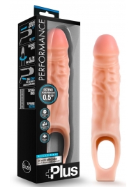 Телесный реалистичный фаллоудлинитель 9 Inch Silicone Cock Sheath Penis Extender - 22,86 см. - Blush Novelties - в Туле купить с доставкой