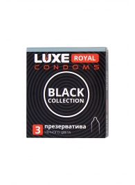 Черные презервативы LUXE Royal Black Collection - 3 шт. - Luxe - купить с доставкой в Туле