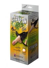 Пояс-трусики с 2 насадками Exotic-Sara - 16,5 см. - LOVETOY (А-Полимер) - купить с доставкой в Туле