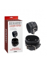 Черные наручники Surrender Wrist Restraints - Chisa - купить с доставкой в Туле