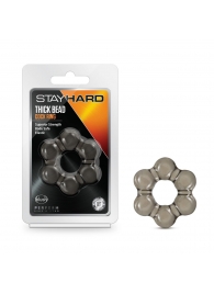 Дымчатое эрекционное кольцо Stay Hard Thick Bead Cock Ring - Blush Novelties - в Туле купить с доставкой