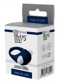 Гладкое синее эрекционное виброкольцо STIMU RING - Dream Toys - в Туле купить с доставкой