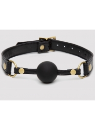 Черный кляп-шар Bound to You Faux Leather Ball Gag - Fifty Shades of Grey - купить с доставкой в Туле