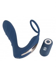 Синий вибростимулятор простаты с кольцом - 14,5 см. - Orion - в Туле купить с доставкой