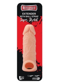 Телесная насадка EXTENDER WITH BALL STRAP 5.5 - 14 см. - Dream Toys - в Туле купить с доставкой
