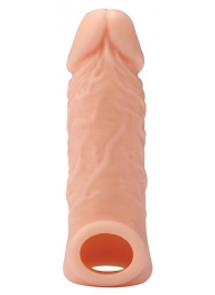 Телесная насадка EXTENDER WITH BALL STRAP 5.5 - 14 см. - Dream Toys - в Туле купить с доставкой