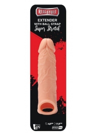 Телесная насадка EXTENDER WITH BALL STRAP 6.5 - 17 см. - Dream Toys - в Туле купить с доставкой