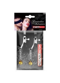 Оригинальные зажимы на соски с желтыми шариками - Notabu - купить с доставкой в Туле