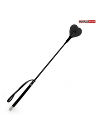 Черный стек с наконечником-сердечком - 54 см. - Notabu - купить с доставкой в Туле