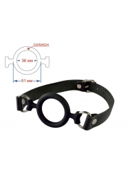 Черный кляп-рамка на регулируемых ремешках - Sitabella - купить с доставкой в Туле