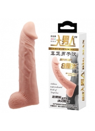Телесная реалистичная насадка-удлинитель на пенис - 21 см. - Baile - в Туле купить с доставкой