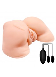 Телесная вибровагина Julie с 2 рабочими отверстиями - Baile - в Туле купить с доставкой