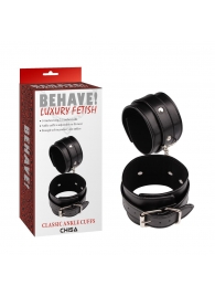Черные оковы Classic Ankle Cuffs - Chisa - купить с доставкой в Туле