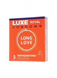 Презервативы с продлевающим эффектом LUXE Royal Long Love - 3 шт. - Luxe - купить с доставкой в Туле
