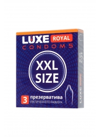 Презервативы увеличенного размера LUXE Royal XXL Size - 3 шт. - Luxe - купить с доставкой в Туле