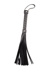 Черная многохвостая плеть Pleasure Whip - 46 см. - Chisa - купить с доставкой в Туле