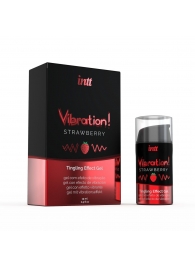 Жидкий интимный гель с эффектом вибрации Vibration! Strawberry - 15 мл. - INTT - купить с доставкой в Туле