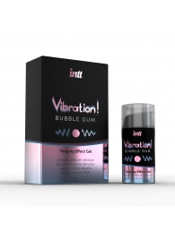 Жидкий интимный гель с эффектом вибрации Vibration! Bubble Gum - 15 мл. - INTT - купить с доставкой в Туле