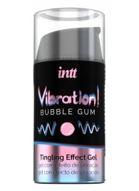 Жидкий интимный гель с эффектом вибрации Vibration! Bubble Gum - 15 мл. - INTT - купить с доставкой в Туле